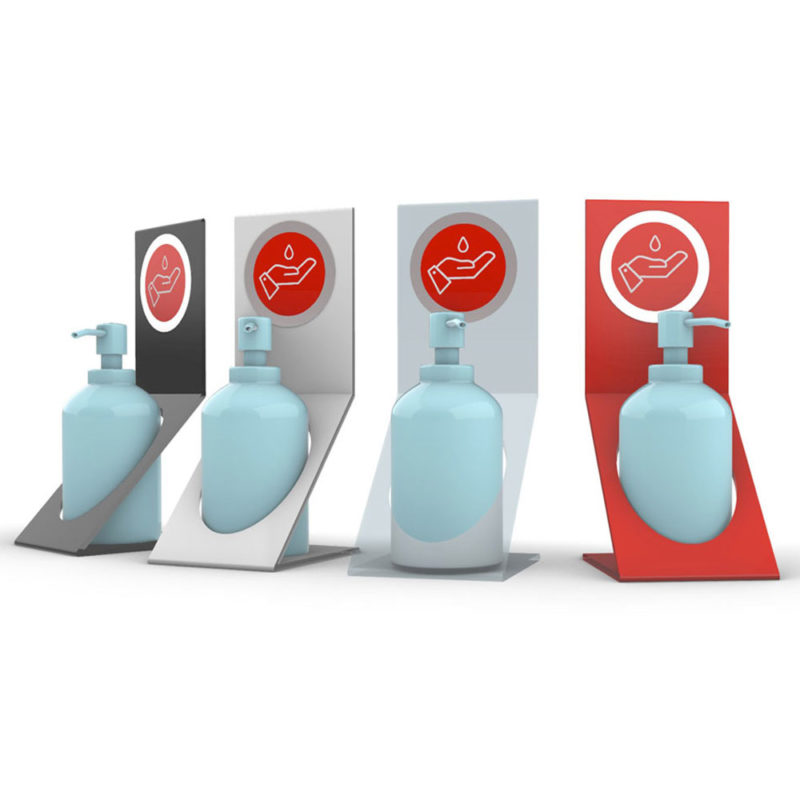 Distributeur De Gel Hydroalcoolique Colonne En Inox Pour Comptoir - Neuf